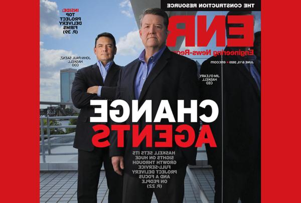 十大威尼斯人赌场网址平台首页 leadership on the cover of ENR Magazine.